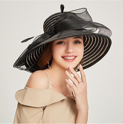 

Organza Headwear with Flower / Ruffle 1 Piece Wedding / Sports & Outdoor Headpiece