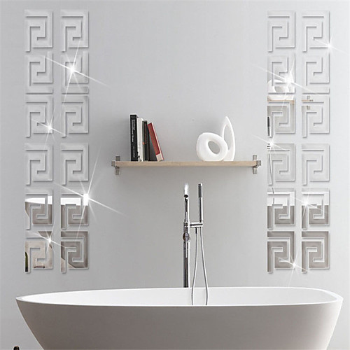 

Shapes Wall Stickers Bathroom, Pre-pasted PVC Home Decoration Wall Decal 10Pcs 1010cm