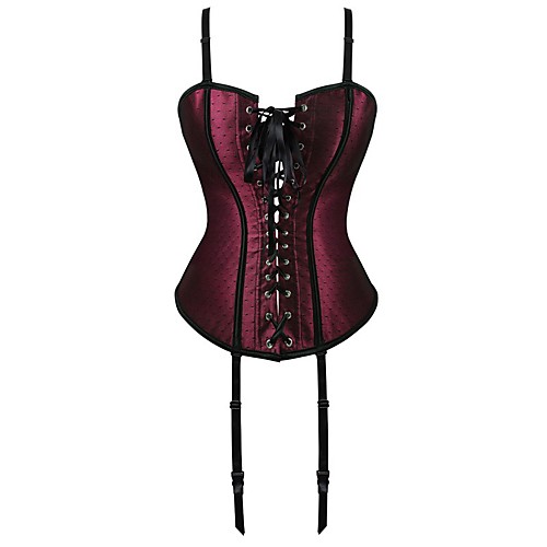 

Women's Lace Up Overbust Corset - Print / Contemporary, Stylish / Basic Wine S M L