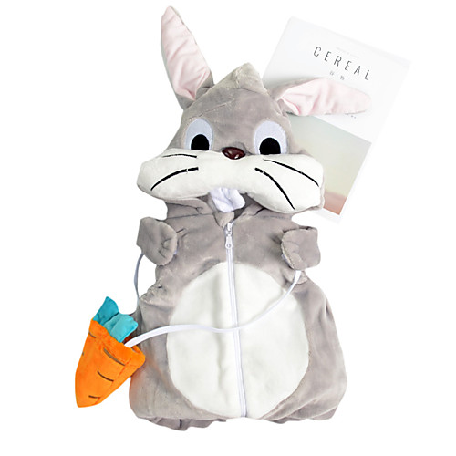 

Cosplay Cosplay Costume Kid's Boys' Cosplay Halloween Christmas Halloween Children's Day Festival / Holiday Flannel Toison Black / Brown / Gray Easy Carnival Costumes Patchwork Rabbit / Bunny