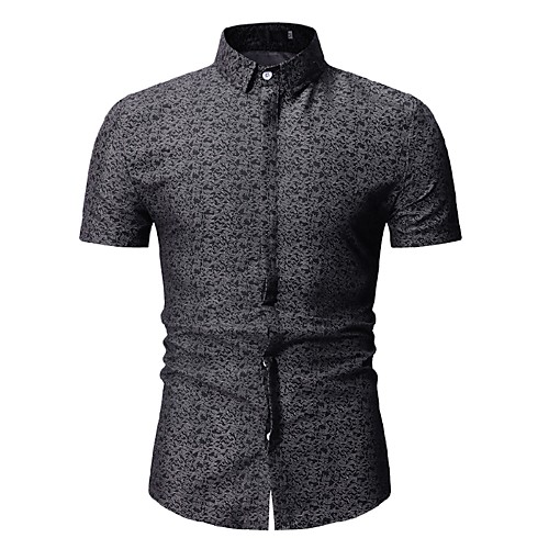 

Men's Floral Print Shirt Boho Street chic Classic Collar Black / Blue / Red