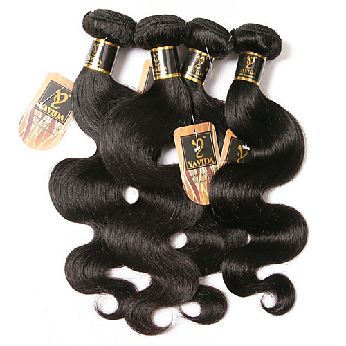 

4 Bundles Hair Weaves Brazilian Hair Body Wave Human Hair Extensions Remy Human Hair 100% Remy Hair Weave Bundles 400 g Natural Color Hair Weaves / Hair Bulk Human Hair Extensions 8-28 inch Natural