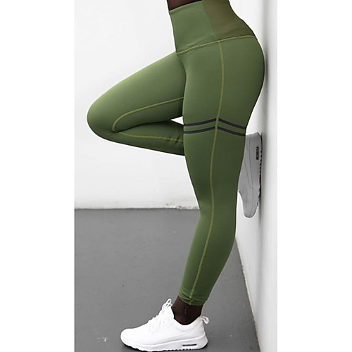 

Women's Sporty Legging - Solid Colored High Waist Black Blue Red S M L / Slim
