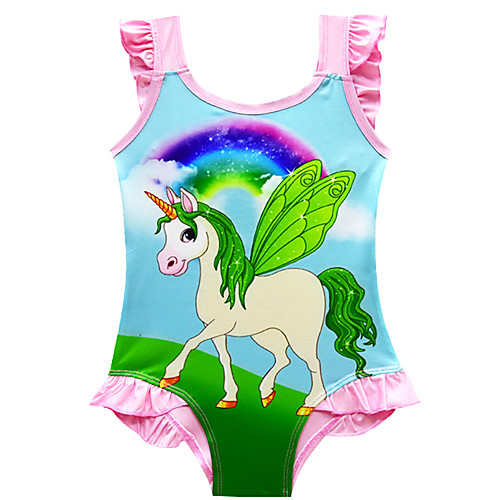 

Swimsuit Swimwear Cosplay Costumes Bathing Suit Beach Girl Kid's Cosplay Costumes Cosplay Halloween Purple Fuchsia Pink Unicorn Cartoon Printing Christmas Halloween Carnival / Leotard / Onesie