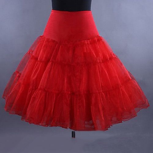 

Ballet Dancer Classic Lolita 1950s Vacation Dress Dress Petticoat Hoop Skirt Crinoline Prom Dress Women's Girls' Tulle Costume White / Black / Red Vintage Cosplay Wedding Party Princess