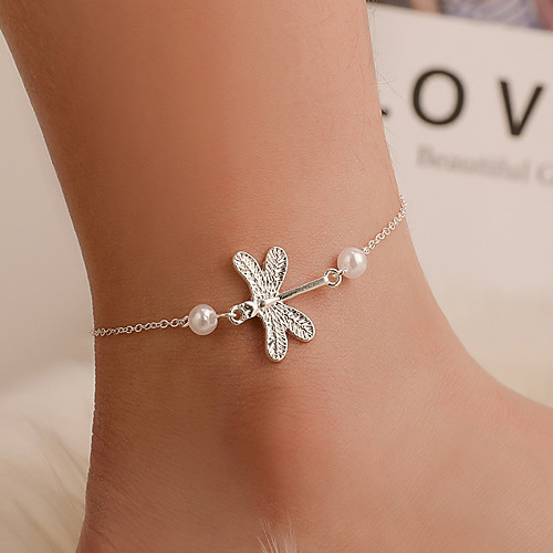 

Anklet Elegant Trendy Ethnic Women's Body Jewelry For Date Birthday Party Alloy Wedding Friends Silver 1 Piece