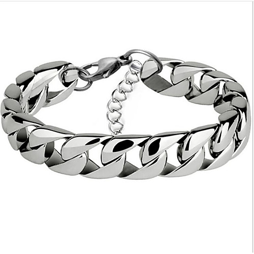 

Men's Chain Bracelet Retro Vertical / Gold bar Stylish Hip Hop Stainless Steel Bracelet Jewelry Gold / Silver For Daily Holiday