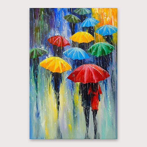 

Oil Painting Hand Painted Vertical Abstract Modern Stretched Canvas