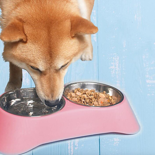 

Dogs Cats Feeders 0.5 L Plastic Stainless steel Portable Easy to Install Lolita Blue Pink Bowls & Feeding