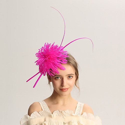

Flax / Feathers Fascinators with Feather 1pc Wedding / Special Occasion Headpiece