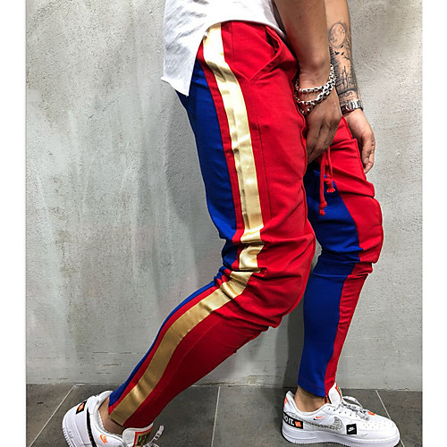 

Men's Basic Slim wfh Sweatpants Pants - Multi Color White Yellow Blue M L XL