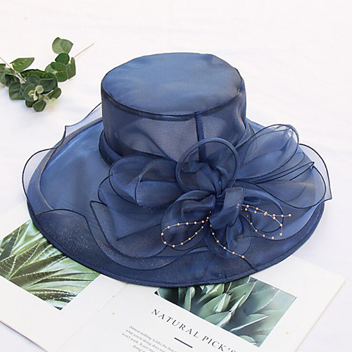 

Tulle / Organza Hats / Headwear with Faux Pearl / Flower / Trim 1 Piece Wedding / Tea Party / Outdoor Headpiece