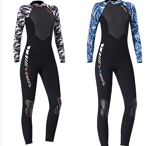 

Dive&Sail Women's Full Wetsuit 1.5mm SCR Neoprene Diving Suit Thermal Warm High Elasticity Long Sleeve Back Zip - Diving Water Sports Patchwork Autumn / Fall Spring Summer