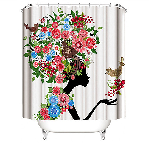 

Shower Curtains & Hooks Contemporary Plastics / Polyester Waterproof / Cute