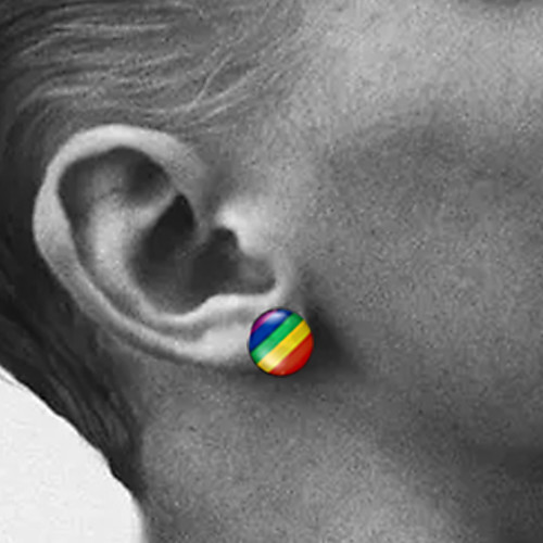 

Men's Women's Stud Earrings gay earring Fancy Trendy Stainless Steel Earrings Jewelry Silver For Wedding Engagement Carnival Street Club 1 Pair