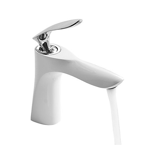 

Bathroom Sink Faucet - Widespread Chrome / Painted Finishes Vessel Single Handle One HoleBath Taps / Brass