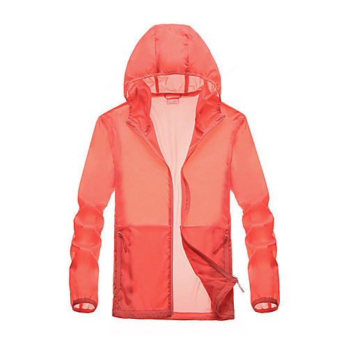 

Women's Hoodie Jacket Hiking Skin Jacket Hiking Windbreaker Outdoor Solid Color Packable Waterproof Lightweight UV Sun Protection Jacket Hoodie Top Single Slider Running Camping / Hiking / Caving