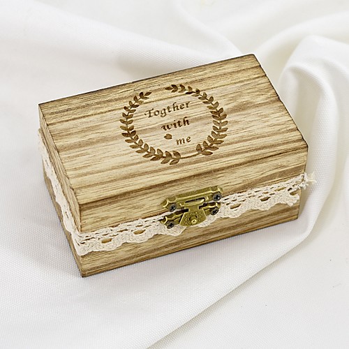 

Personalized Ring Boxes Wood Necklace Cuboid Engraved