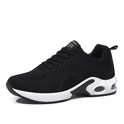 

Women's Trainers Athletic Shoes Flat Heel Round Toe Sporty Casual Daily Outdoor Running Shoes Fitness & Cross Training Shoes Tissage Volant Solid Colored White Black Purple