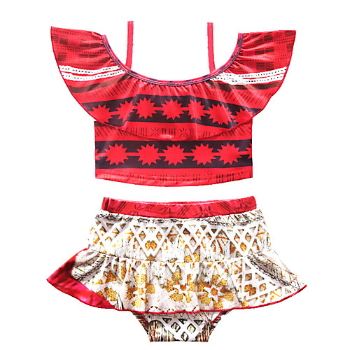 

Swimsuit Swimwear Cosplay Costumes Bathing Suit Moana Beach Girl Kid's Cosplay Costumes Cosplay Halloween Printing Christmas Halloween Carnival / Top / Skirt / Top / Skirt