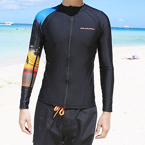 

Men's Rash Guard Dive Skin Suit Diving Suit Thermal / Warm Full Body Front Zip - Swimming Diving Patchwork Summer / High Elasticity