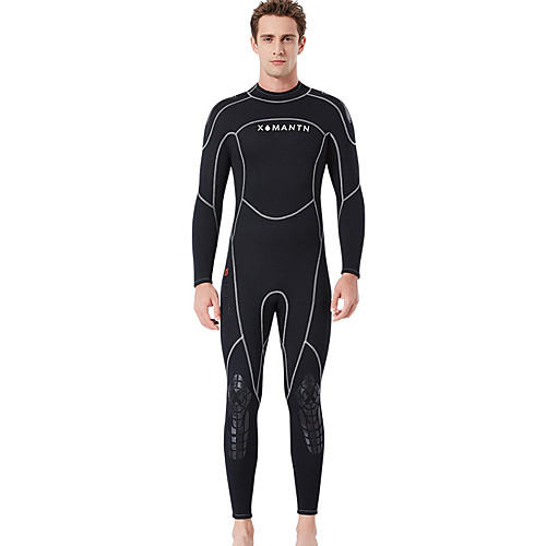 

Dive&Sail Men's Full Wetsuit 3mm SCR Neoprene Diving Suit Thermal / Warm High Elasticity Long Sleeve Back Zip - Diving Water Sports Patchwork Autumn / Fall Spring Summer