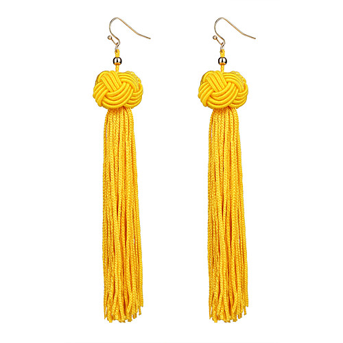

Women's Drop Earrings Hanging Earrings Tassel Classic Vintage Boho Resin Earrings Jewelry Yellow / Green / Wine For Party Ceremony Festival 1 Pair