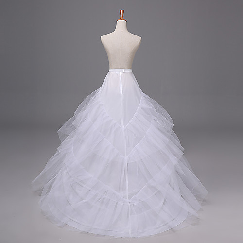 

Bride Classic Lolita 1950s Dress Petticoat Hoop Skirt Crinoline Women's Girls' Tulle Costume White Vintage Cosplay Party Performance Princess