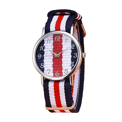 

Men's Wrist Watch Quartz Nylon Blue / Red / Green Chronograph Casual Watch Adorable Analog Fashion Colorful - Pearl Light Green Ivory One Year Battery Life