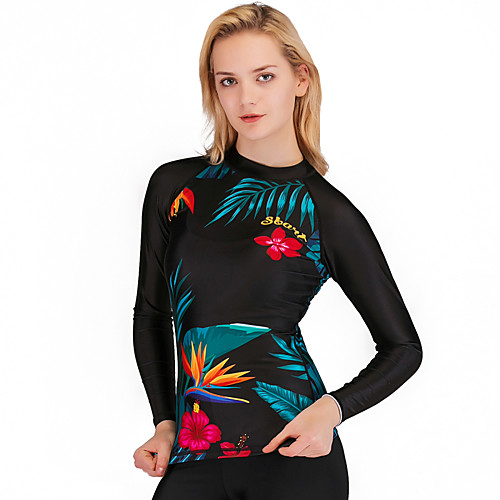 

SBART Women's Rash Guard Sun Shirt Swim Shirt Breathable Quick Dry Long Sleeve Swimming Surfing Snorkeling Patchwork Autumn / Fall Spring Summer / Micro-elastic