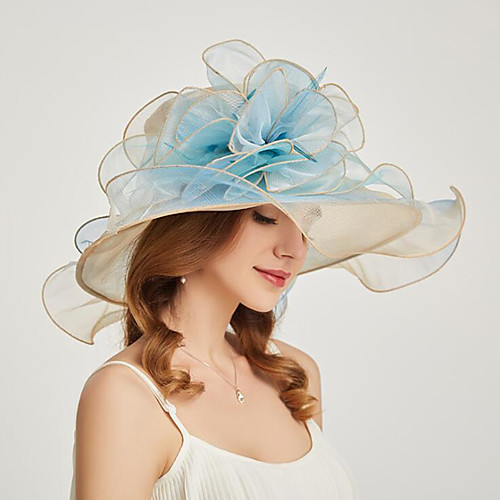 

Organza Headwear with Flower / Ruffle 1 Piece Wedding / Sports & Outdoor / Tea Party Headpiece