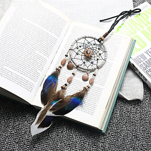 

Boho Dream Catcher Handmade Gift Wall Hanging Decor Art Ornament Craft Indian Feather Shell 307cm for Kids Bedroom Wedding Festival