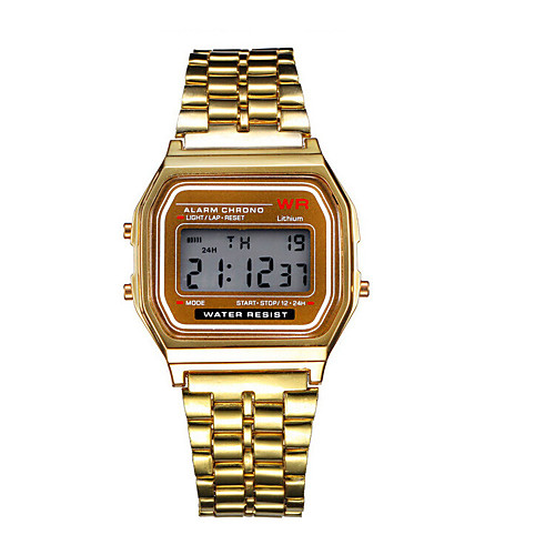 

Couple's Digital Watch Digital Digital Fashion LED Light Casual Watch / One Year / Stainless Steel / Stainless Steel