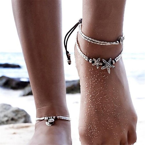 

Ankle Bracelet Women's Body Jewelry For Daily Carnival Cord Alloy Black 1pc