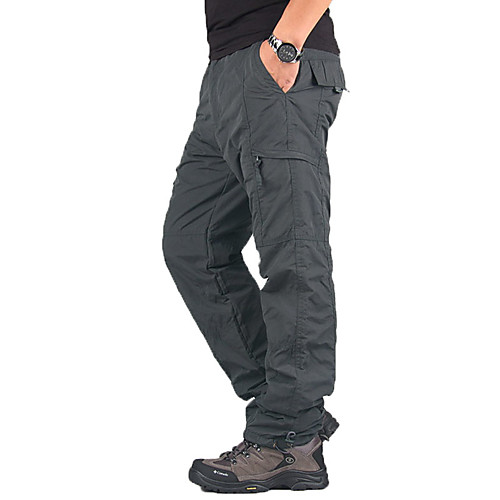 

Men's Hiking Cargo Pants Camo Winter Outdoor Fleece Lining Breathable Quick Dry Warm Cotton Pants / Trousers Black Army Green Grey Green Hiking Climbing Camping M L XL XXL XXXL
