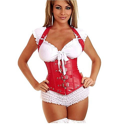 

Women's Not Specified Underbust Corset - Leopard / Solid Colored, Modern Style / Basic Black Red S M L