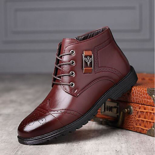 

Men's Fashion Boots PU Fall & Winter Boots Booties / Ankle Boots Black / Brown / Coffee