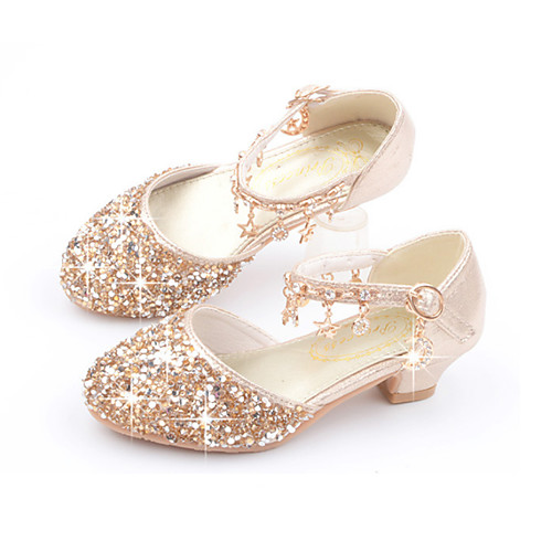 

Girls' Comfort / Flower Girl Shoes PU Heels Toddler(9m-4ys) / Little Kids(4-7ys) / Big Kids(7years ) Walking Shoes Sequin Pink / Gold / Silver Summer / Rubber