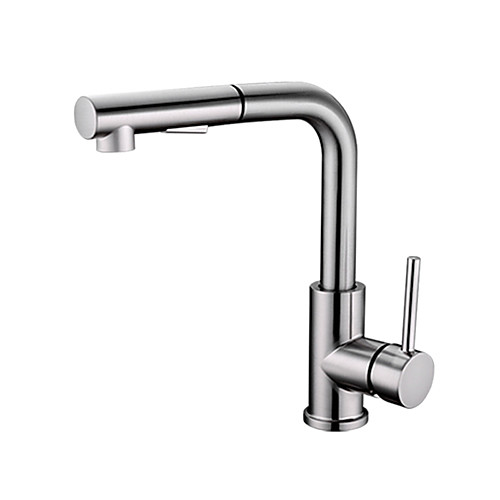 

Kitchen faucet - Single Handle One Hole Nickel Brushed Pull-out / ­Pull-down Other Contemporary Kitchen Taps