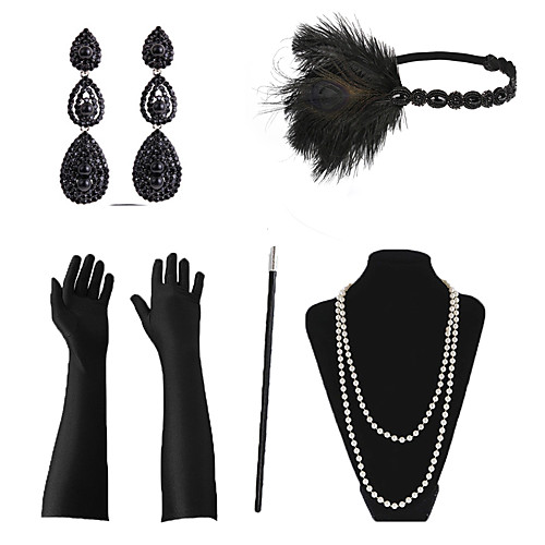 

Necklace Earrings Costume Accessory Sets Outfits Masquerade Retro Vintage 1920s The Great Gatsby Artificial feather For The Great Gatsby Cosplay Halloween Carnival Women's Costume Jewelry Fashion