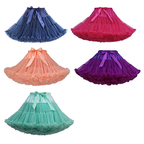 

Princess Skirt Party Costume Tutu Vintage 1950s Tulle Black And White Black and Red Purple Petticoat / Under Skirt / Crinoline