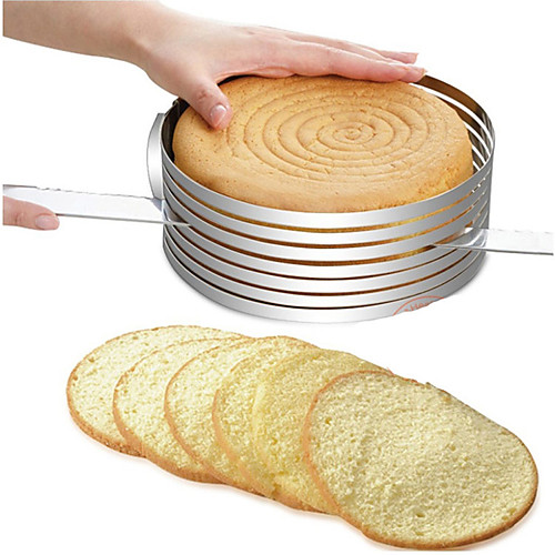 

Retractable Circular Cake Mold Layered Cake Ring Stainless Steel Adjustable Cake Slicer Kit Baking Tool