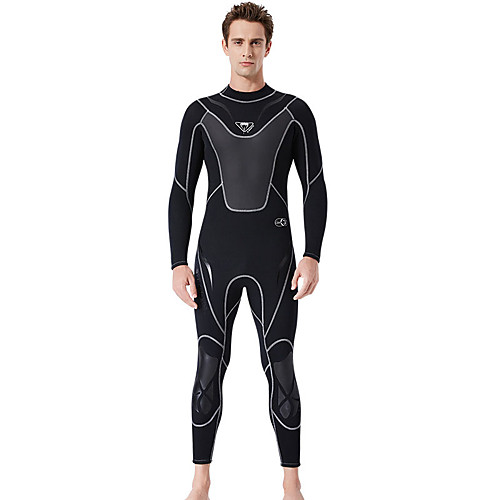 

Dive&Sail Men's Full Wetsuit 3mm SCR Neoprene Diving Suit Thermal / Warm High Elasticity Long Sleeve Back Zip - Diving Water Sports Patchwork Autumn / Fall Spring Summer