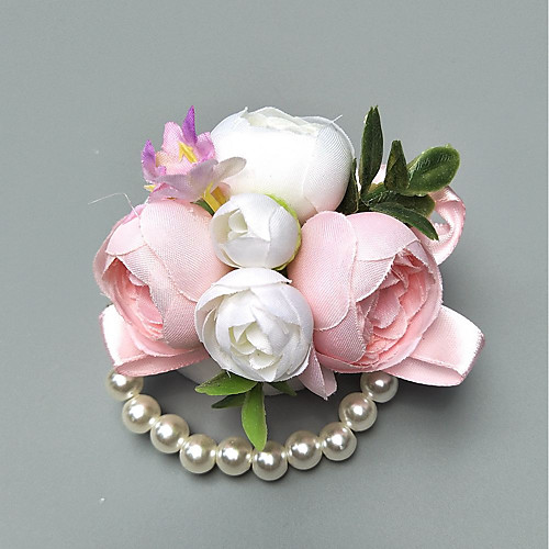 

Wedding Flowers Wrist Corsages Event / Party / Wedding Party Poly / Cotton Blend / Beads 1.57(Approx.4cm)