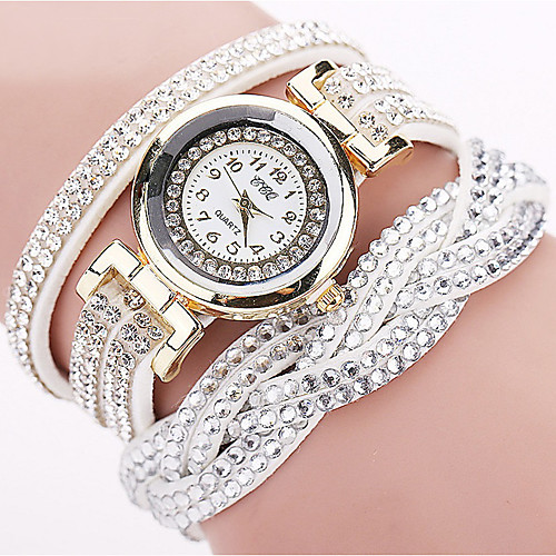 

Women's Quartz Watches Bracelet Watch Bohemian Fashion Black White Red Stainless Steel Quartz Black White Purple Diamond Casual Watch 1 pc Analog One Year Battery Life