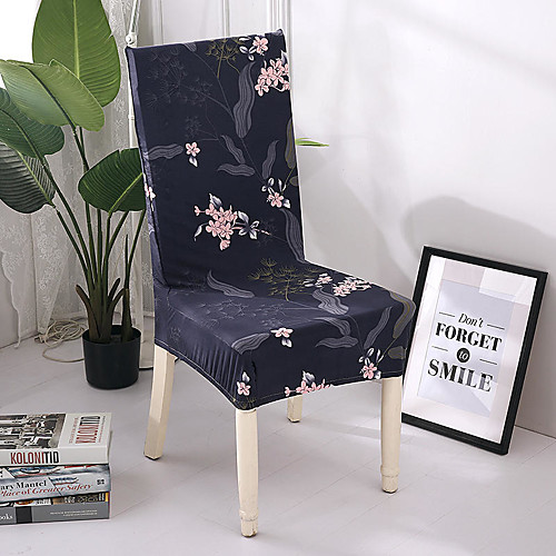 

Floral Print Very Soft Chair Cover Stretch Removable Washable Dining Room Chair Protector Slipcovers Home Decor Dining Room Seat Cover