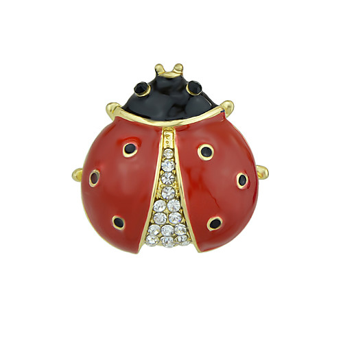 

Women's Brooches Fancy Stylish Unique Design Rhinestone Brooch Jewelry Black Red For Christmas Graduation Daily