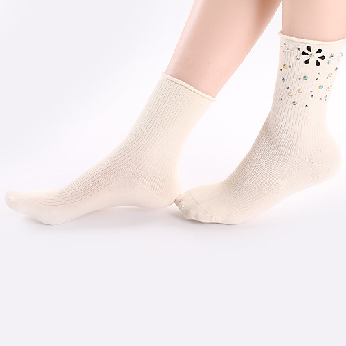 

Women's Cotton Medium Sexy Socks 680D White Dark Gray Black One-Size