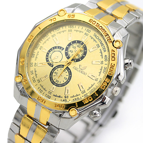 

Men's Dress Watch Quartz Stainless Steel Silver Shock Resistant Analog Luxury Fashion - Gold / White One Year Battery Life