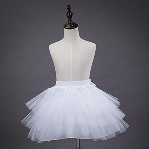 

Princess Fairytale Ballet Dancer Classic Lolita 1950s Vacation Dress Dress Petticoat Hoop Skirt Tutu Crinoline Women's Girls' Tulle Costume White Vintage Cosplay Party Performance Short Length